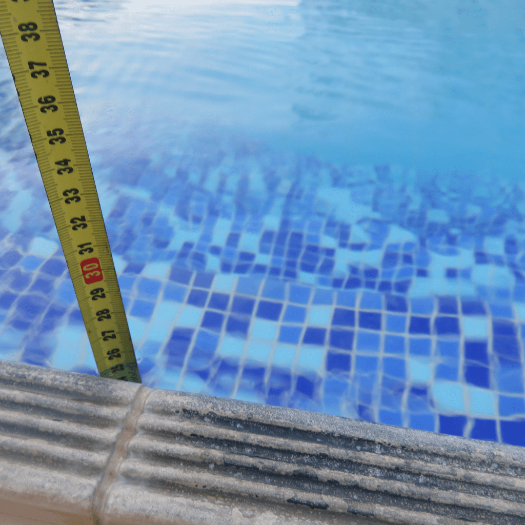 Piscina com nível de água baixo